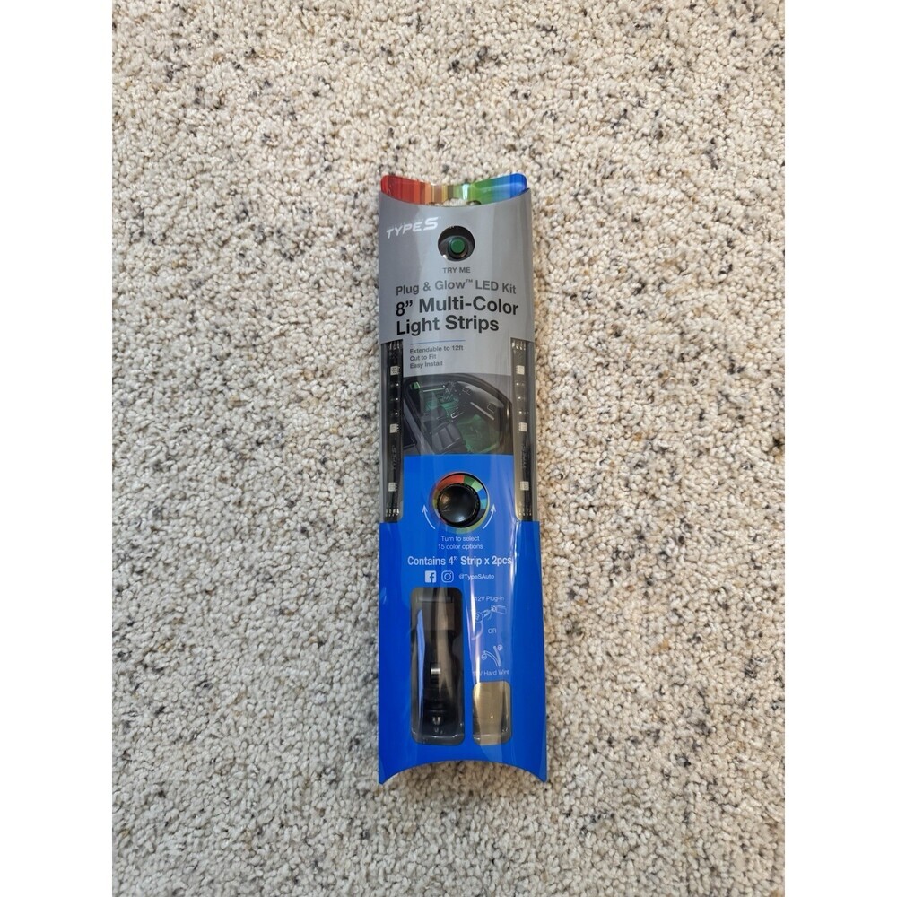 Type S 8" Automotive LED Cabinet Light Strip New